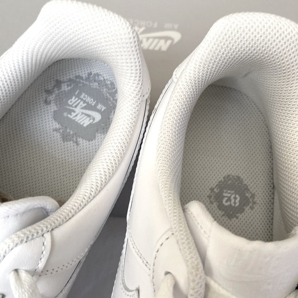 NIKE AIR FORCE 1 ‘07 TRIPLE WHITE SNEAKERS - Picture 9 of 12